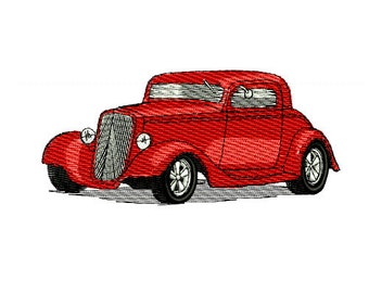 1934 Chevrolet Coupe Embroidery Design