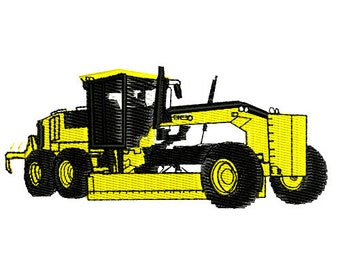 Construction Grader Embroidery Design
