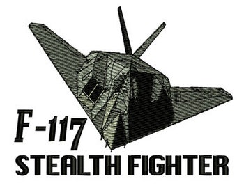 F-117 Nighthawk Stealth Fighter Plane Embroidery Design