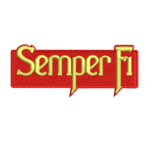 USMC Marines Semper Fi Embroidery Design