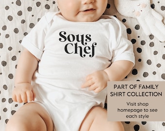 Mommy and me outfits, Sibling Shirts, chef gifts for women, husband gift chef, baby gift for cook, head chef sous chef, matching family