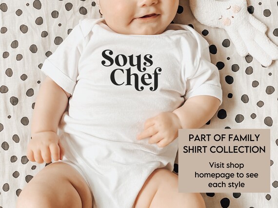 Mommy and me outfits, Sibling Shirts, chef gifts for women, husband gift chef, baby gift for cook, head chef sous chef, matching family