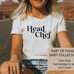 Mommy and me outfits, Sibling Shirts, head chef sous chef, chef gifts for women, husband gift chef, family shirts matching, brother sister
