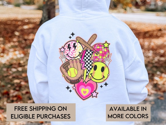 Trendy Softball Hoodie for Kids, Preppy Softball Hoodie, Softball Sweatshirt  for Girl, Girl Softball Gift, Softball Team Sweatshirt - Etsy