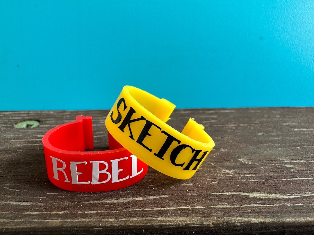 SINGLE 22mm Personalized Chicken Leg Band 1 EZ Plastic Poultry Leg Band