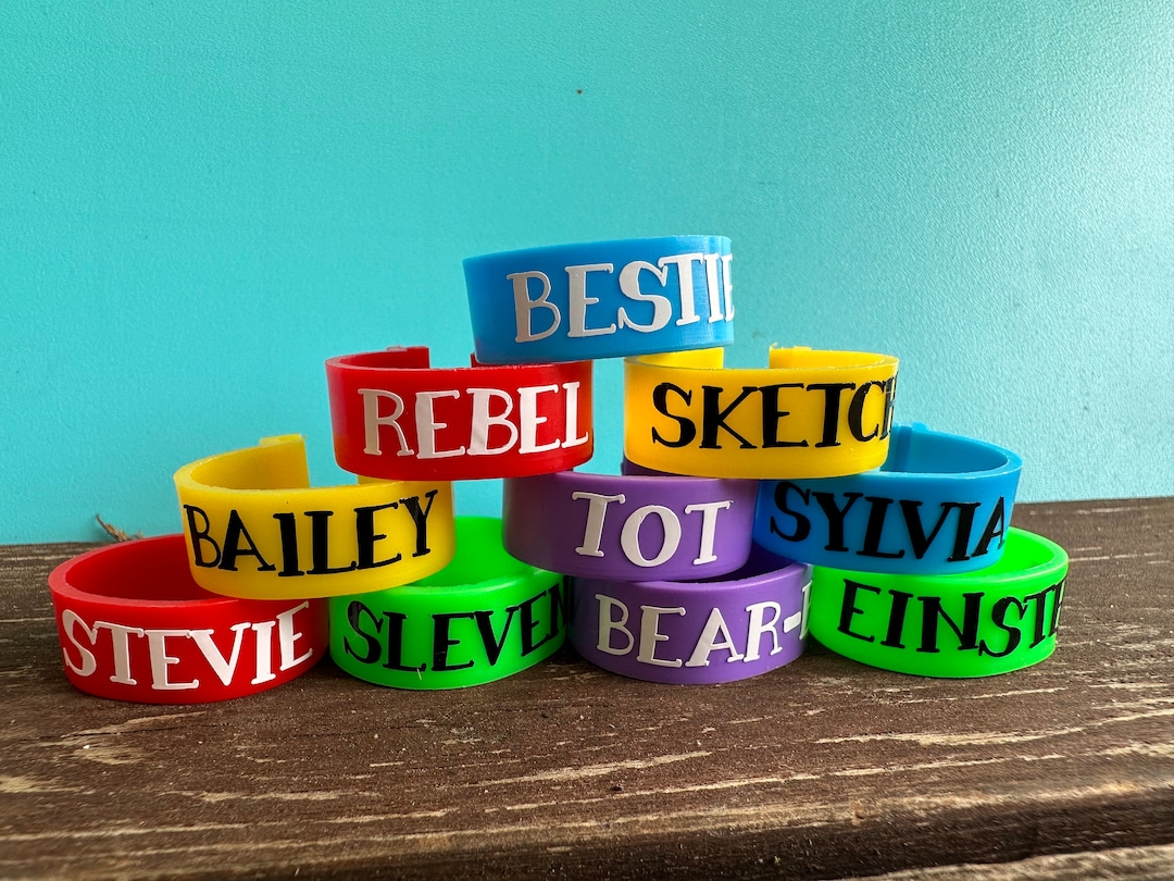 10pack 22mm Personalized Chicken Leg Band OG EZ Plastic Poultry Leg Band Pet Chicken Bird