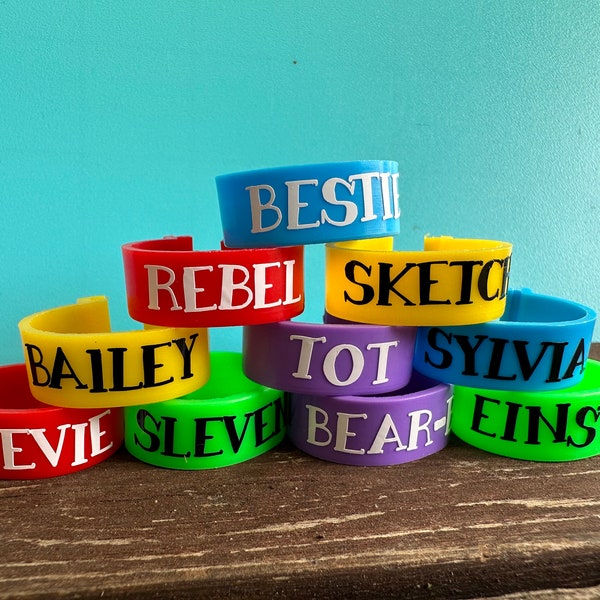 Chicken Name Band Etsy