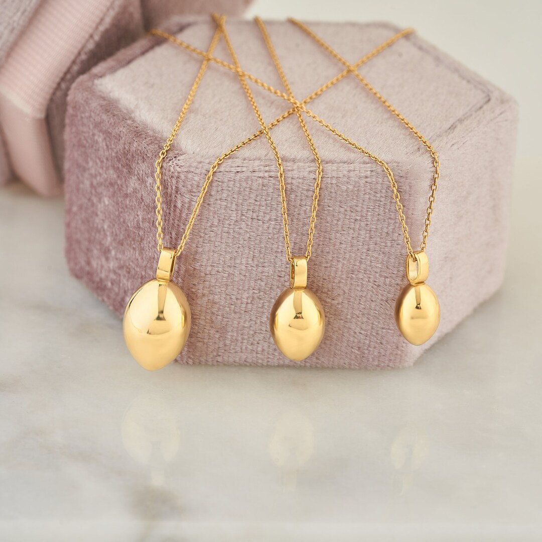 Gold Urn Necklace for Ashes 14K Gold Cremation Necklace Mom Etsy