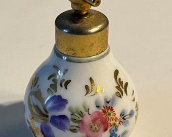 Atomiseur de parfum vintage en porcelaine Irice peint à la main des années 1940-60
