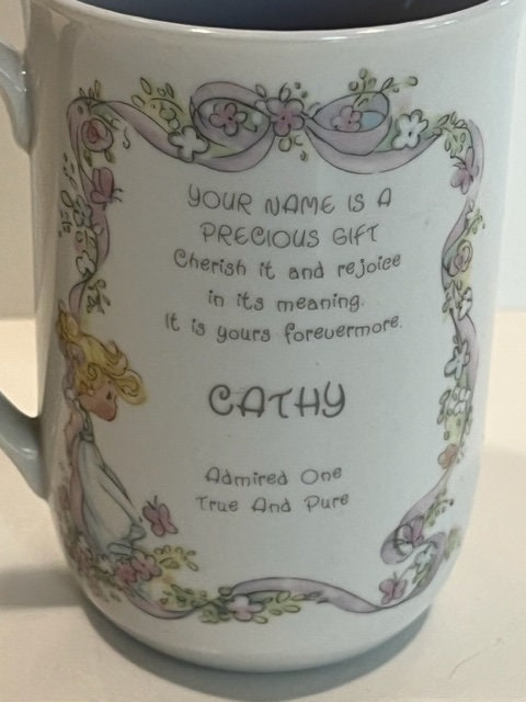 Cathy Cup Precious Moments Coffee Cup Mug 1989 Enesco Corp Vintage - Etsy