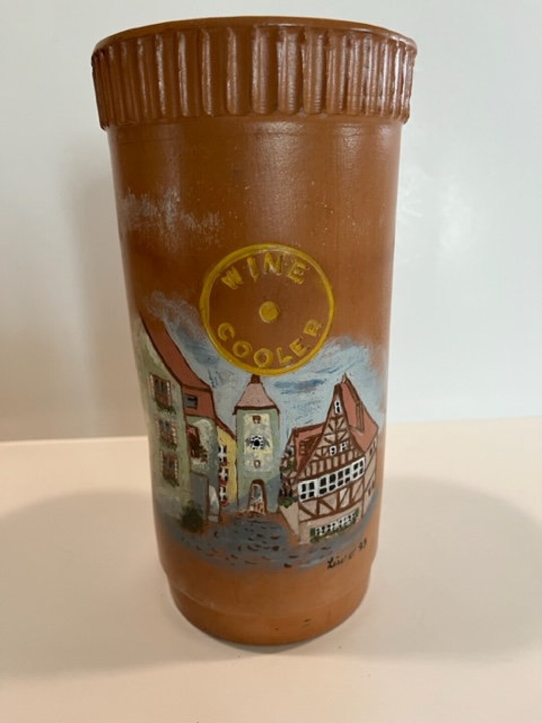 Italian Terracotta Pottery Wine Cooler Wine Chiller Brique a Vin With