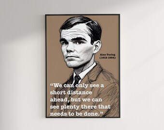 Alan Turing - Digital Poster Art - 28 X 42 (w/ Half-inch Bleed ...