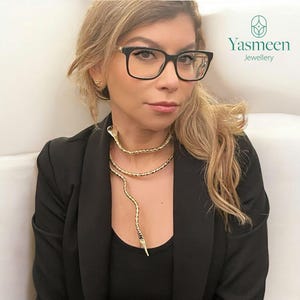 Gold Snake Choker Necklace, Adjustable Wrap Serpent Necklace, Bold Statement Necklace, Serpent Collar Choker, Handmade Statement Jewelry