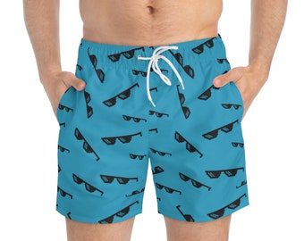 Men’s Blue Swim Trunks (AOP)