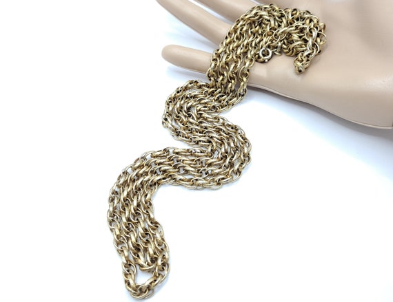 Vintage Napier Designer 58" Long Gold Plated Rope… - image 1