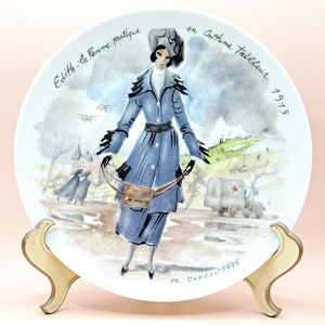 Women of the Century Collector Plate - 1915 Edith the Modern Woman No Longer an Ornament - Les Femmes Du Siegle D'Arceau Limoges - FR Ganeau