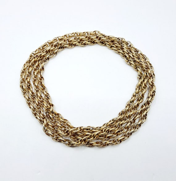 Vintage Napier Designer 58" Long Gold Plated Rope… - image 7