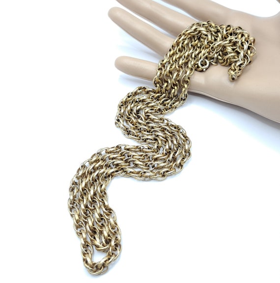Vintage Napier Designer 58" Long Gold Plated Rope… - image 10