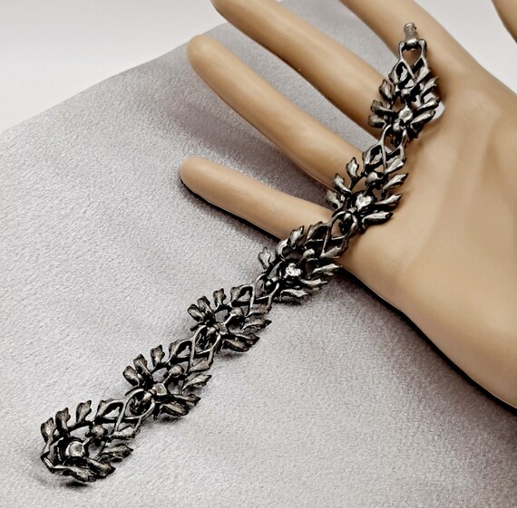 Vintage Designer Coro Rhinestone Link Bracelet - … - image 7