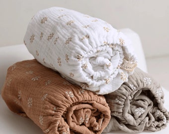 Funda para cambiador de pañales, banda elástica de algodón, muselina suave, patrón de flores de margarita IKEA VADRA