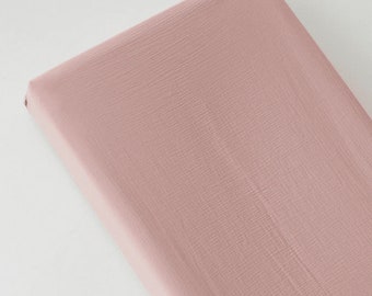 Diaper changing pad cover cotton elastic band muslin soft IKEA VADRA pastels neutrals baby pink blush girl