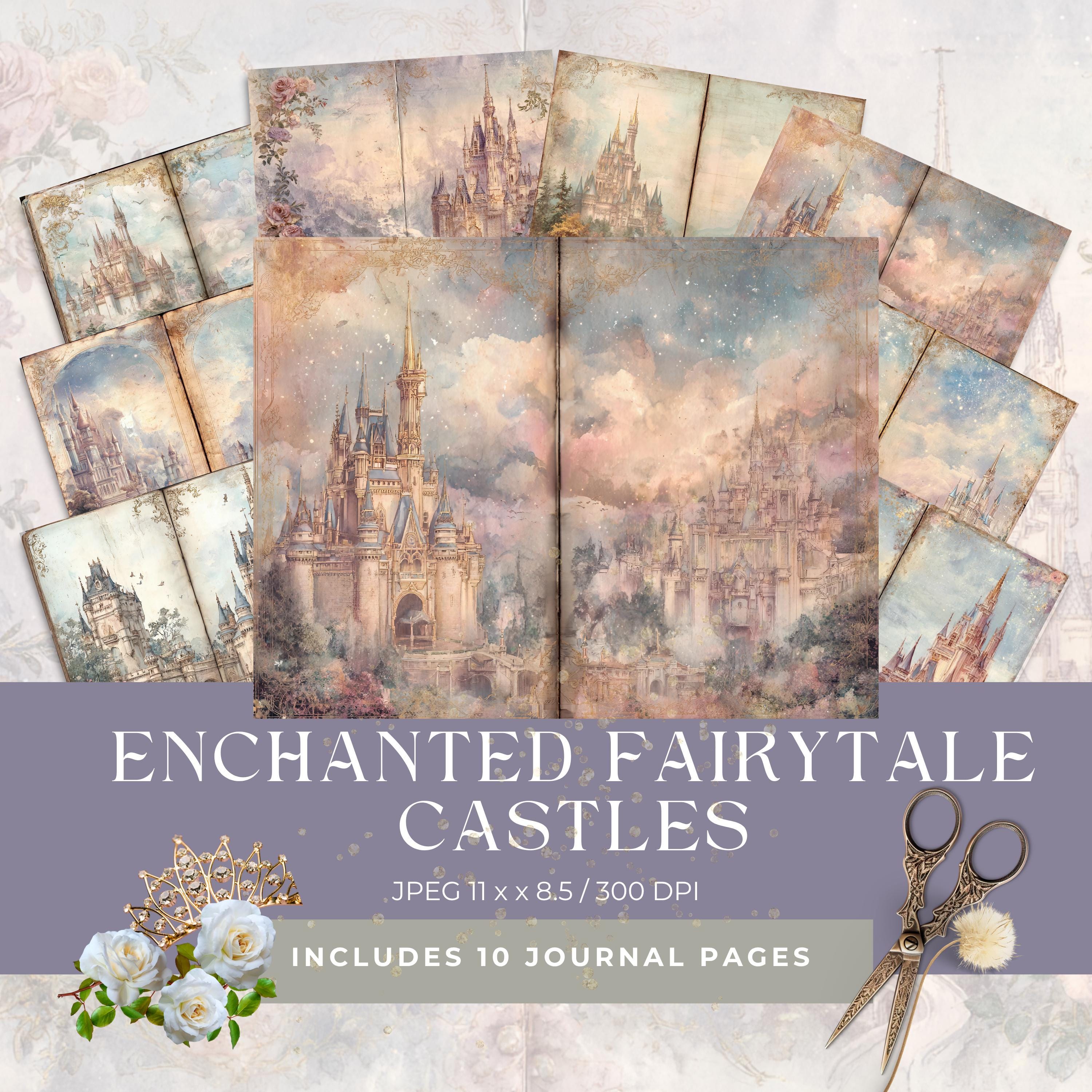 Enchanted Fairytale Castle Junk Journal Pages, Scrapbook, Magical ...