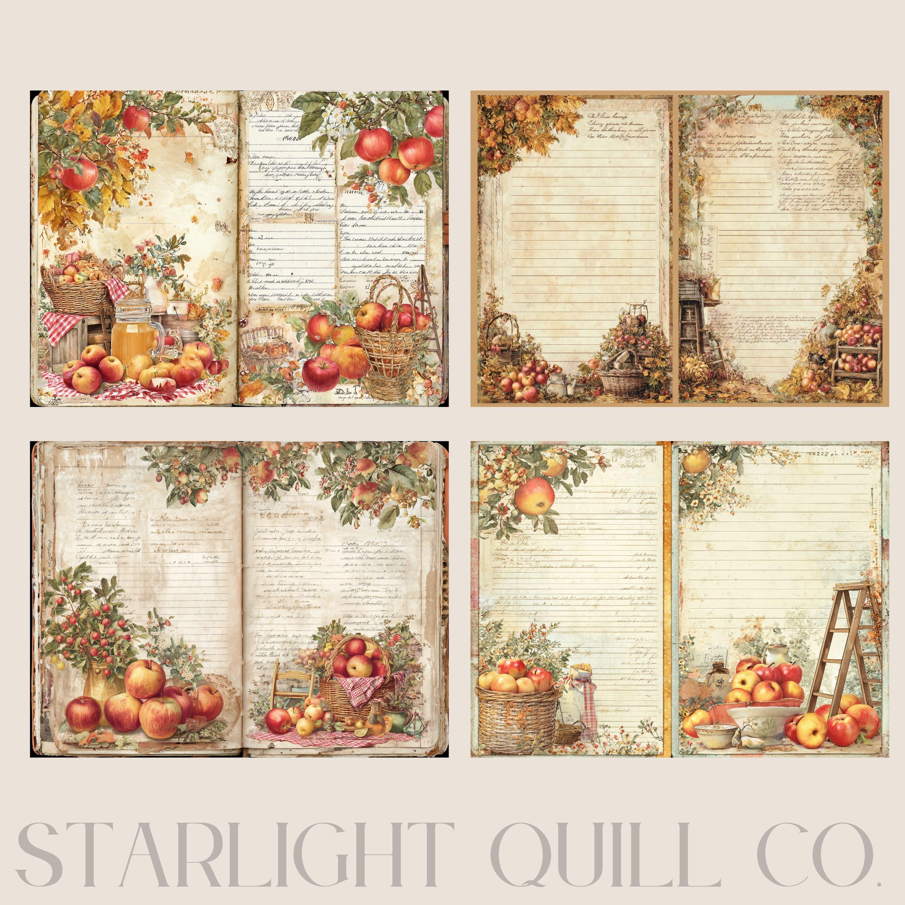 Falling Leaves and Apple Trees Journal Junk Journal Pages, Scrapbook ...
