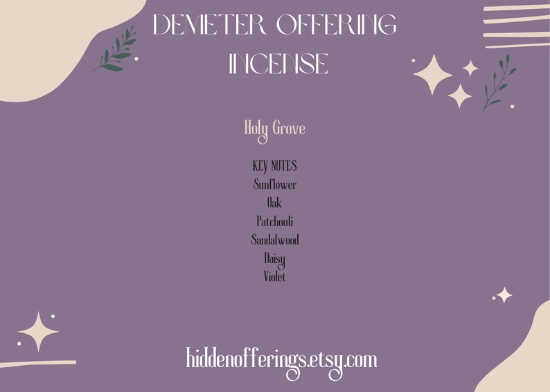Demeter Altar Incense for Ritual | Sacred Blend for Connection ...