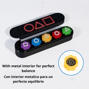 Gonggi Set - Classic Korean Jacks Game with Modern Design, 5 Colorful Stones & Decorative Box, Fun Solo or Group Activity