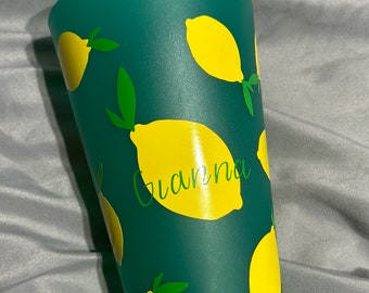 Customizable Name Tumbler: Lemon Tumbler 37 oz