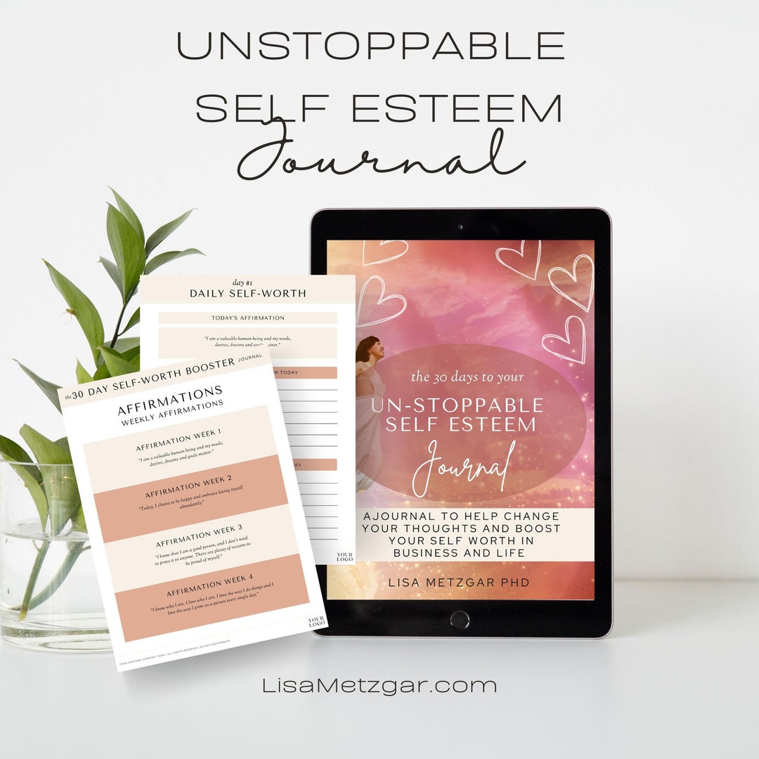 Self Esteem Journal Instant Download Printable Mental Health Confidence ...
