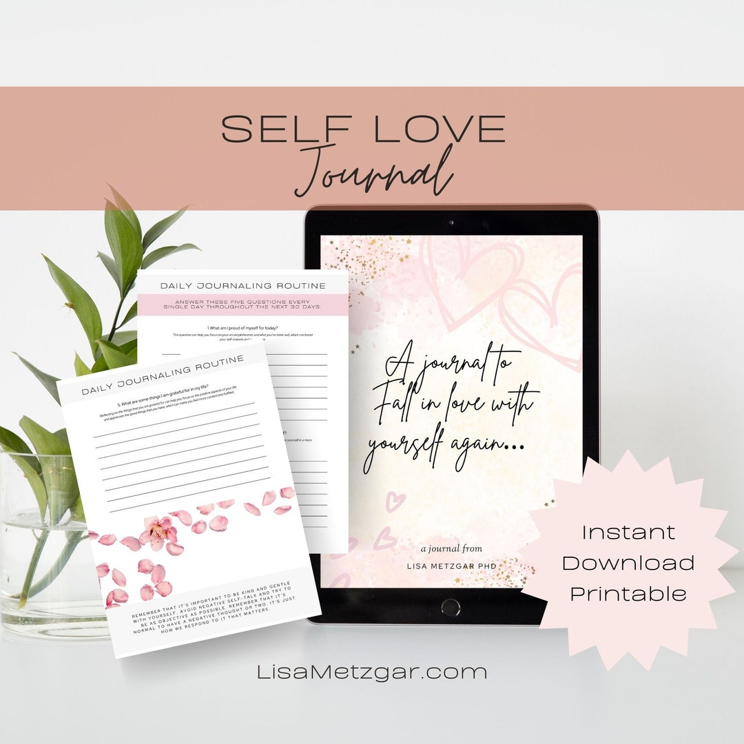 SELF LOVE Journal- Printable Journal Instant Download- Personal Development Journal- Self ...