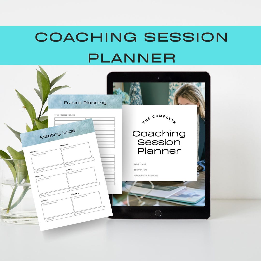 Printable Coaching Session Planner, Worksheets for Life Coach, Business ...