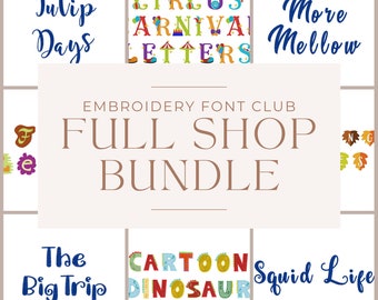 Machine Embroidery Fonts Entire Shop  Brother PES Files BX Viking and All Other Formats for Any Embroidery Machine Embroidery Designs
