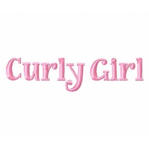 Curly Girl Machine Embroidery Font for Brother, PES, BX Embrillance software, Viking and all Embroidery Machines, Embroidery Designs