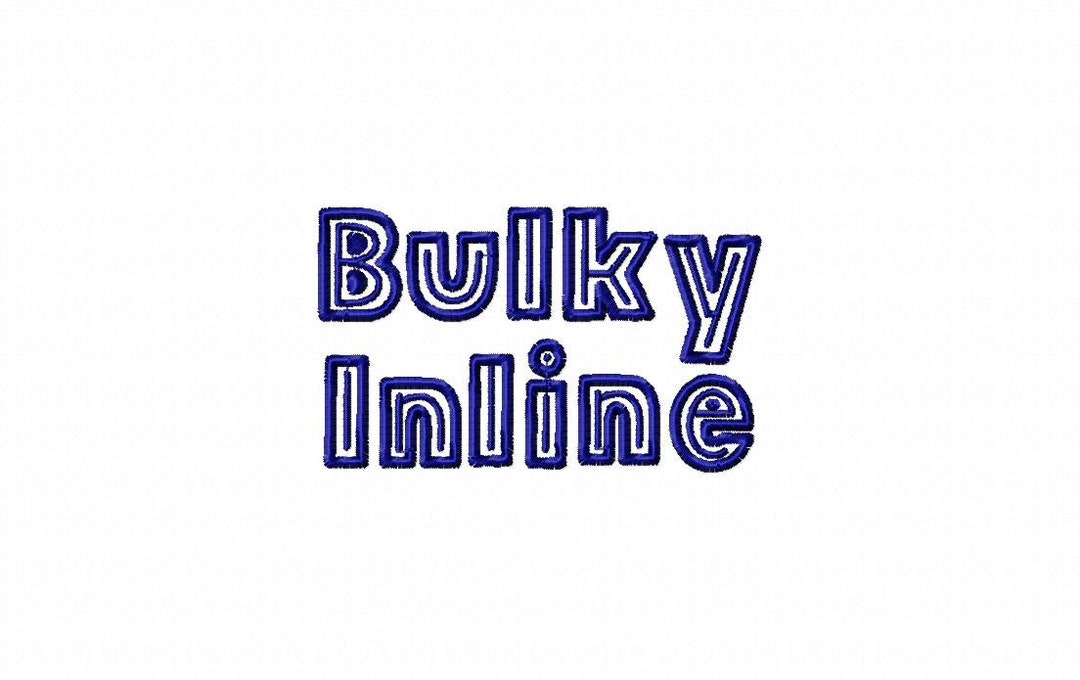 Bulky in Line Machine Embroidery Font for Brother, PES, BX, Embrillance ...