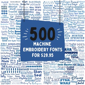 500 Machine Embroidery Fonts In BX Brother PES Files & All Other Formats for Any Embroidery Machine Embroidery Designs Alphabetst