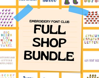 172 Machine Embroidery Fonts, Includes BX, Brother PES and All Other Formats for Any Embroidery Machine • Limited Time Our Entire Shop