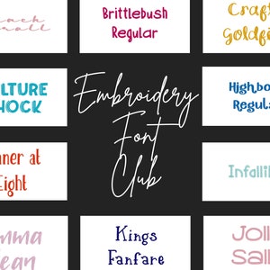 Embroidery Fonts 10 Pack Brother PES Files BX Embrillance Viking Embroidery Fonts Embroidery Machines Embroidery Designs Letters Pack #006