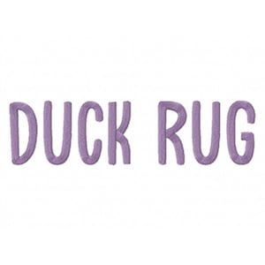 Duck Rug Machine Embroidery Font for Brother, PES, BX Embrillance software, Viking and all Embroidery Machines, Embroidery Designs