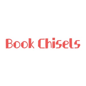 May include: Red text on a white background reads "Book Chisels".