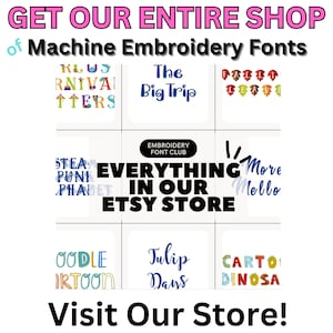 Circus Carnival Machine Embroidery Font for Brother, PES, BX, Embrilliance software, Viking and all Embroidery Machines, Embroidery Designs image 3