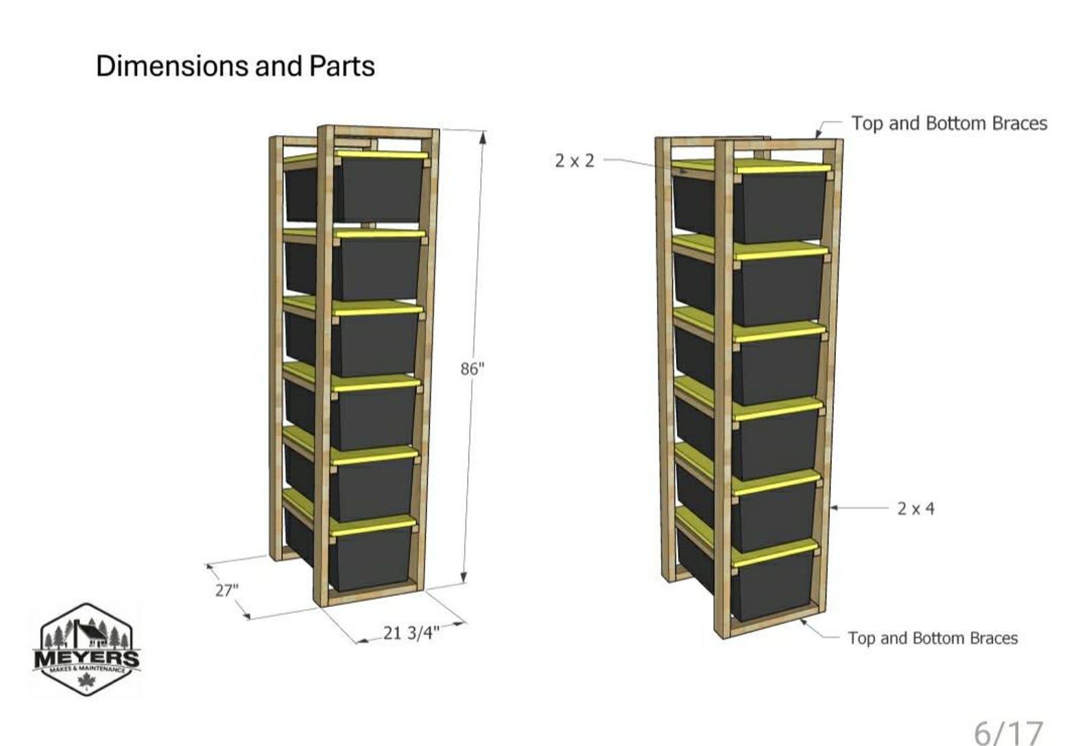 Tote Step File TOTE STORAGE RACK Step by Step Build Plans 64L / 17G Totes - Etsy Canada