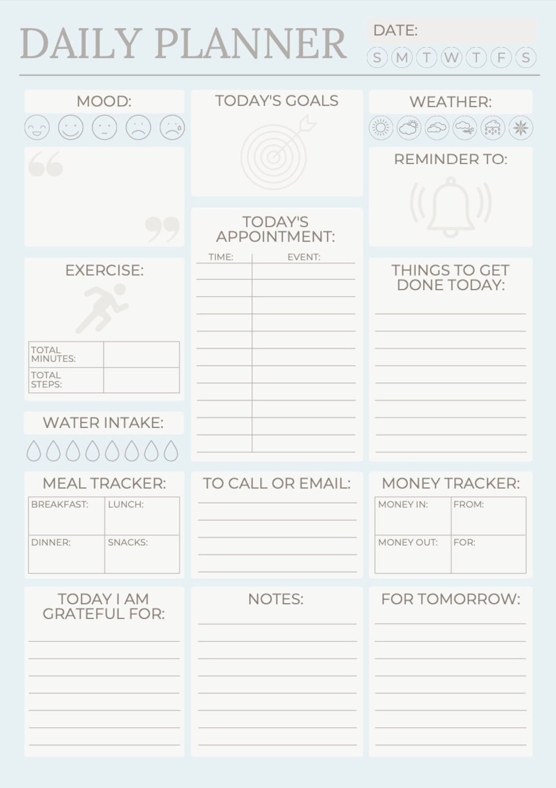 Daily Planner Etsy