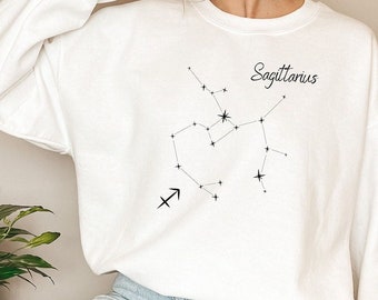Sagittarius Constellation Crewneck Sweatshirt: Astrology Zodiac Gift