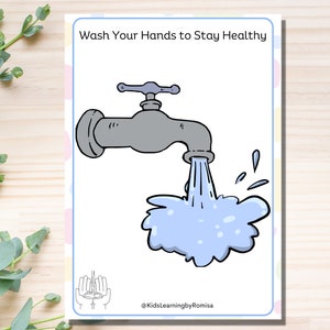 Wash Your Hands Printable Activity for Toddler, Preschool Homeschool ...