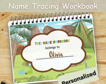 Name tracing worksheet, Personalized name tracing book, Custom name tracing, Learn to write name, Dry erase name, Preschool name spelling