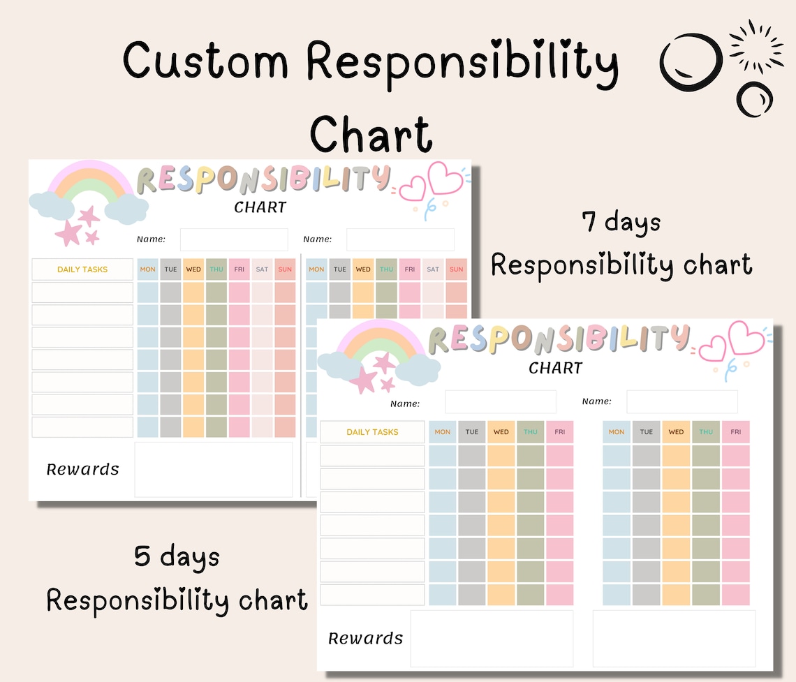 Responsibility Chart Two Kids - Il 1140xN.5665976029 Ha6n 