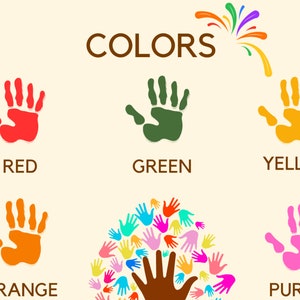 Colors Educational Poster, Printable Wallart, Educational Print ...