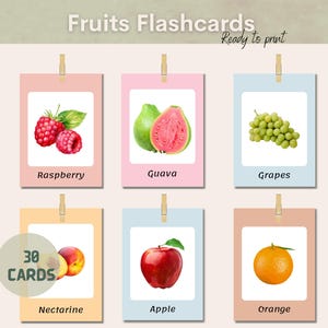 Schede didattiche sulla frutta per bambini, schede Montessori in 3 parti, schede sulla nomenclatura, schede didattiche per la scuola materna, materiale didattico per la scuola materna